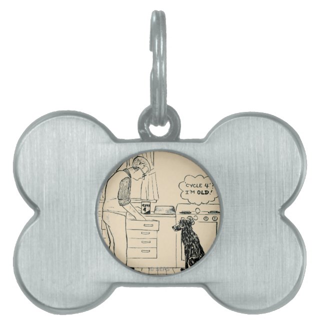 Placa Para Mascotas Perro envejeciendo (Frente)