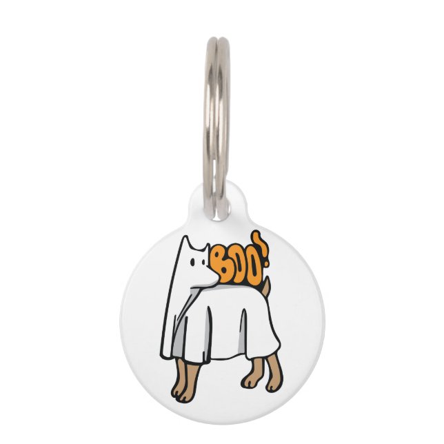 Placa Para Mascotas Perro fantasma (Anverso)