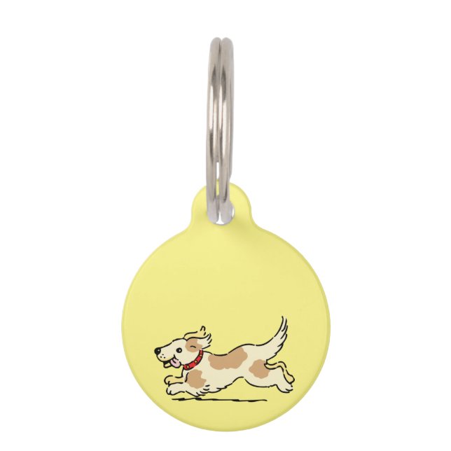 Placa Para Mascotas Perro feliz (Anverso)