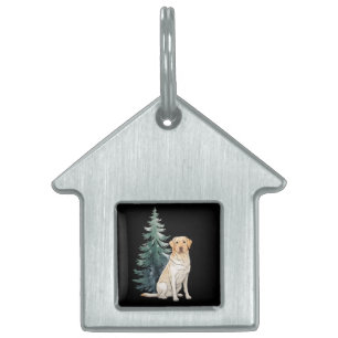 Placa Para Mascotas Perro Fiesta de árbol de Navidad Perro Navidad
