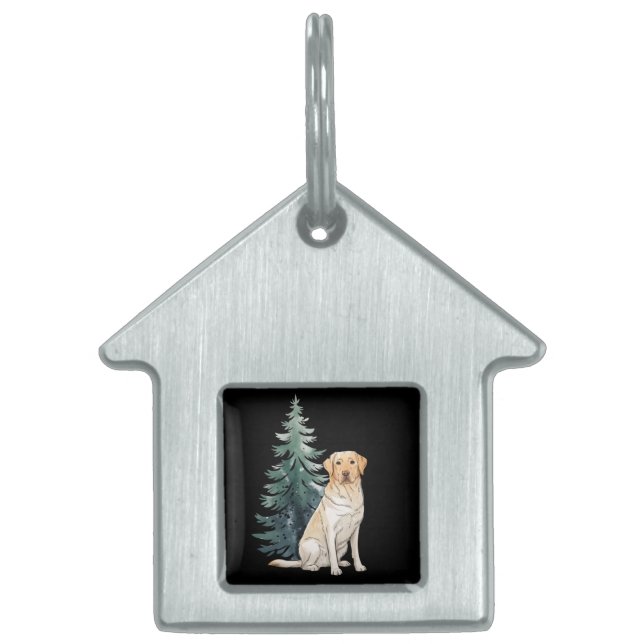 Placa Para Mascotas Perro Fiesta de árbol de Navidad Perro Navidad (Frente)