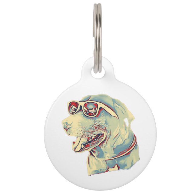 Placa Para Mascotas perro fresco (Anverso)