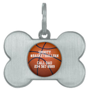 Placa Para Mascotas Perro Gato Amante del Baloncesto