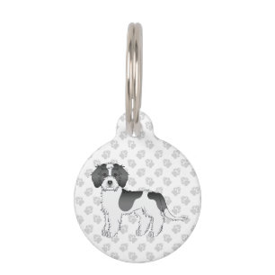 Placa Para Mascotas Perro Goldendoodle Mini Parti-color Negro de Pie