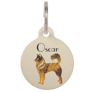 Placa Para Mascotas Perro Husky, Etiqueta de mascota de perro con nomb