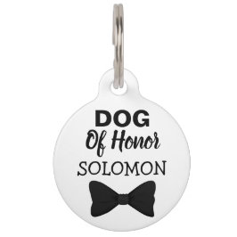 Placa Para Mascotas Perro mascota boda negro bowtie