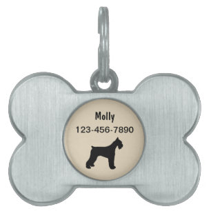 Placa Para Mascotas Perro Mascota de la familia Schnauzer