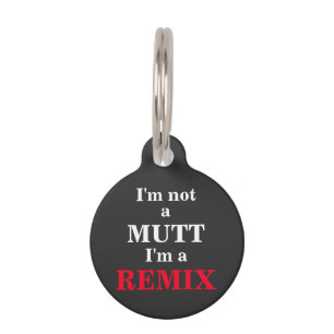 Placa Para Mascotas Perro mestizo divertido remix especial lindo único