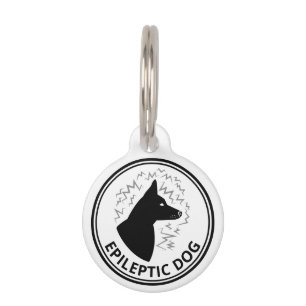 Placa Para Mascotas Perro Negro Con Orejas Erguidas Alerta de Perro Ep