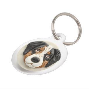 Placa Para Mascotas Perro Pastor Australiano Inspirado en 3D