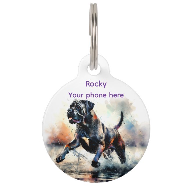 Placa Para Mascotas Perro Personalizado (Anverso)