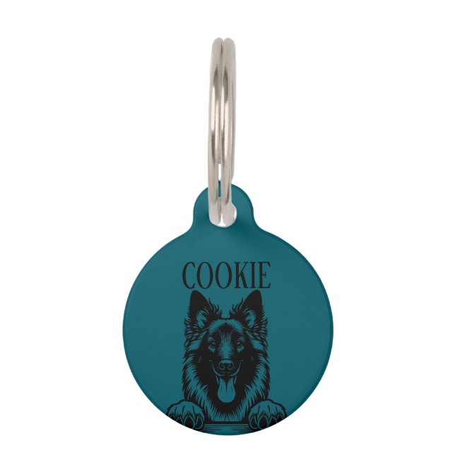 Placa Para Mascotas Perro Personalizado (Anverso)