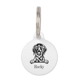 Placa Para Mascotas perro pointer alemán de pelo corto personalizado