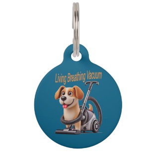 Placa Para Mascotas Perro respiratorio vivo