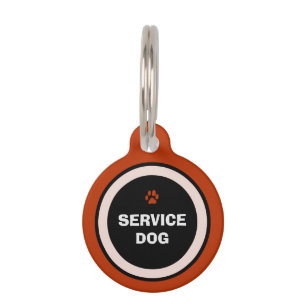 Placa Para Mascotas Perro rojo y Negro de la etiqueta de la