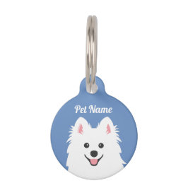Placa Para Mascotas Perro Spitz Japonés Con Nombre Personalizable
