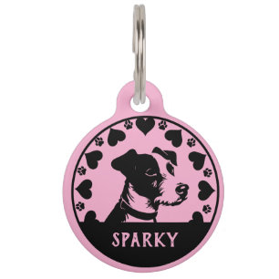 Placa Para Mascotas Perro Terrier Jack Russell