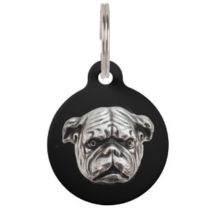 Placa Para Mascotas PERRO VICTORIANO RETRATA Bulldog inglés