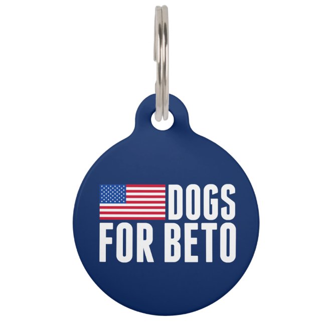 Placa Para Mascotas Perros para Beto O'Rourke 2018 (Anverso)