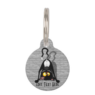 Placa Para Mascotas Personaje de dibujos animados divertido gato al re
