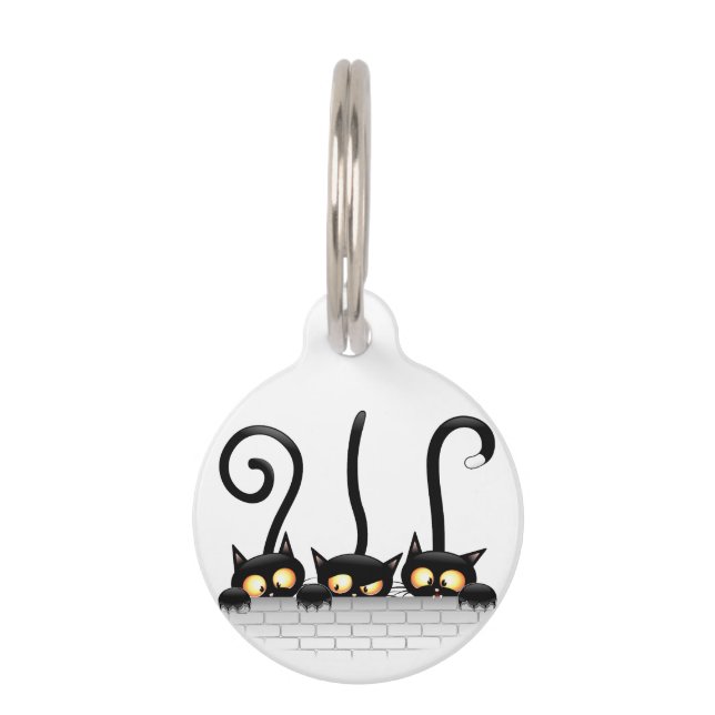 Placa Para Mascotas Personajes traviesos, lúgubres y divertidos (Anverso)
