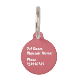 Placa Para Mascotas Personalice su