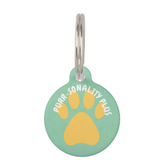 Placa Para Mascotas "Personalidad Plus" Nombre Personalizado para Gato