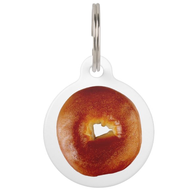 Placa Para Mascotas Personaliza Bagel (Anverso)