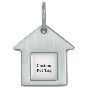 Placa Para Mascotas personaliza una sencilla Casa Enmarcada personaliz