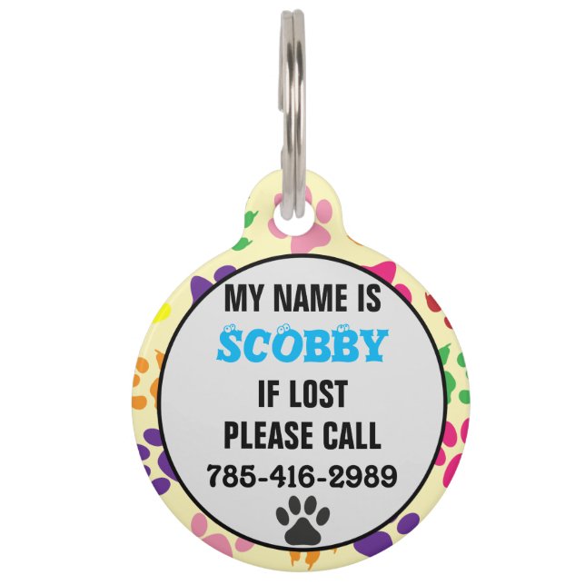 Placa Para Mascotas Personalizable (Anverso)
