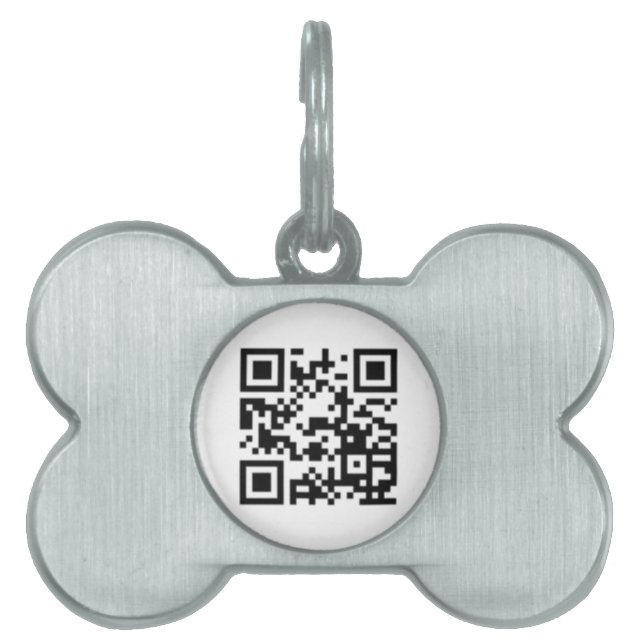 Placa Para Mascotas Personalizable de código QR (Frente)