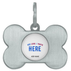PLACA PARA MASCOTAS PERSONALIZABLE MODERNO ESTILO BLANCO VERIFICADO MA