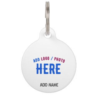 PLACA PARA MASCOTAS PERSONALIZABLE MODERNO ESTILO BLANCO VERIFICADO MA