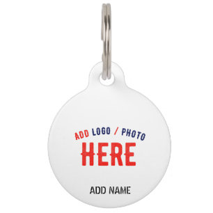 PLACA PARA MASCOTAS PERSONALIZABLE MODERNO ESTILO BLANCO VERIFICADO MA