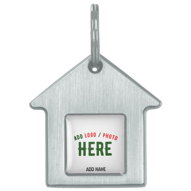 PLACA PARA MASCOTAS PERSONALIZABLE MODERNO ESTILO BLANCO VERIFICADO MA (Frente)
