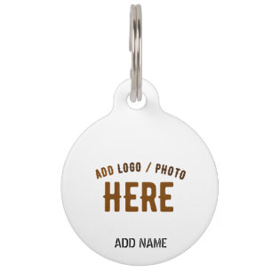 PLACA PARA MASCOTAS PERSONALIZABLE MODERNO ESTILO BLANCO VERIFICADO MA