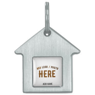 PLACA PARA MASCOTAS PERSONALIZABLE MODERNO ESTILO BLANCO VERIFICADO MA