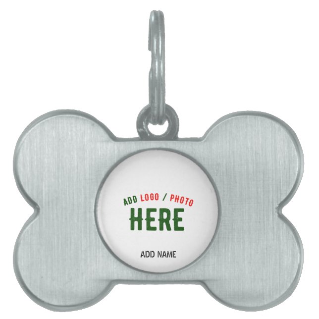 PLACA PARA MASCOTAS PERSONALIZABLE MODERNO ESTILO BLANCO VERIFICADO MA (Frente)