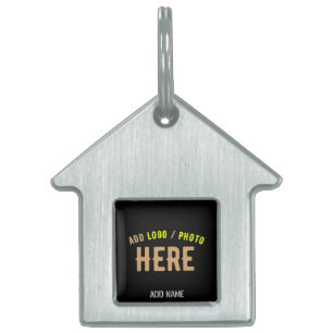 PLACA PARA MASCOTAS PERSONALIZABLE MODERNO ESTILO NEGRO VERIFICADO MAR