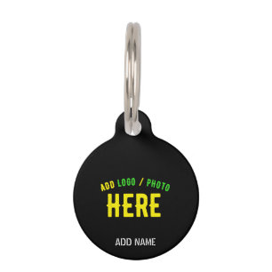 PLACA PARA MASCOTAS PERSONALIZABLE MODERNO ESTILO NEGRO VERIFICADO MAR