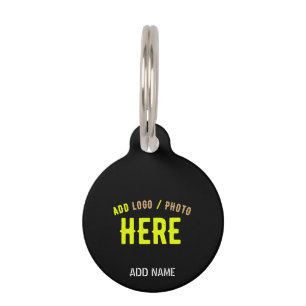 PLACA PARA MASCOTAS PERSONALIZABLE MODERNO ESTILO NEGRO VERIFICADO MAR