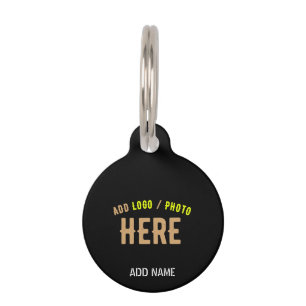 PLACA PARA MASCOTAS PERSONALIZABLE MODERNO ESTILO NEGRO VERIFICADO MAR