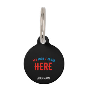 PLACA PARA MASCOTAS PERSONALIZABLE MODERNO ESTILO NEGRO VERIFICADO MAR