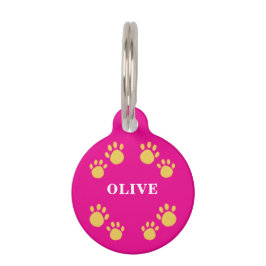 Placa Para Mascotas Personalizable Único, Huellas