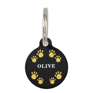 Placa Para Mascotas Personalizable Único, Huellas