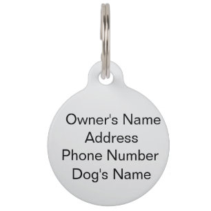 Placa Para Mascotas Personalización con la etiqueta de mascota de perr