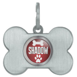 Placa Para Mascotas Personalización de la identificación de Silver y R