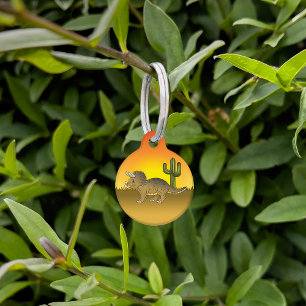 Placa Para Mascotas Personalizado Cuidadoso Triceratops Dinosaurio En 