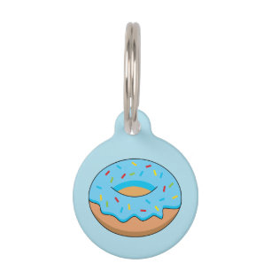 Placa Para Mascotas Personalizado de espoletas de donut con espoleta a