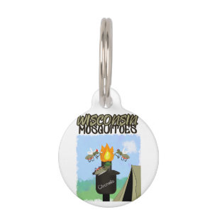 Placa Para Mascotas Personalizado de los mosquitos de Wisconsin - Acam